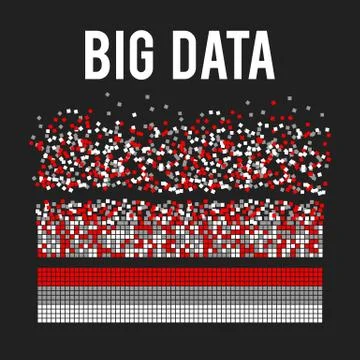Big data visualization vector background. Stock Illustration