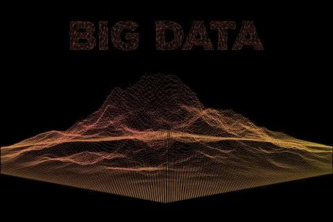 Big data visualization vector background. Illustrazione stock