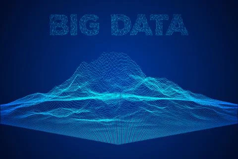 Big data visualization vector background. Illustrazione stock