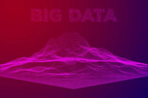 Big data visualization vector background. Stock Illustration