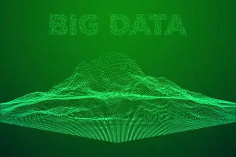 Big data visualization vector background. Illustrazione stock