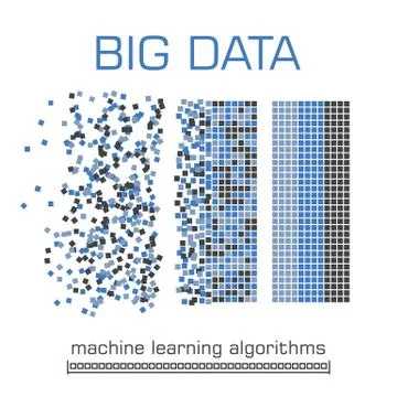 Big data visualization vector background. Stock Illustration