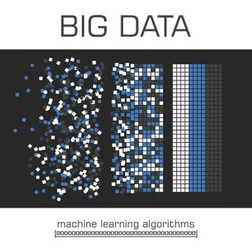 Big data visualization vector background. Stock Illustration