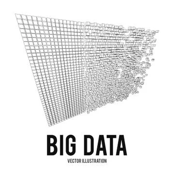 Big data visualization vector concept Stockillustratie