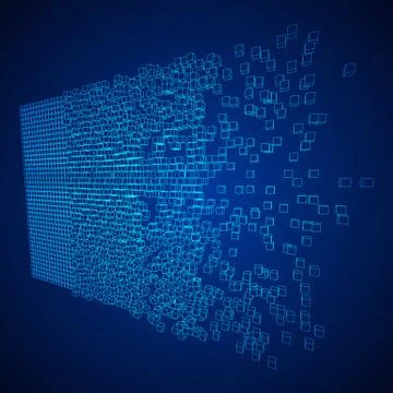 Big data visualization vector concept Stockillustratie