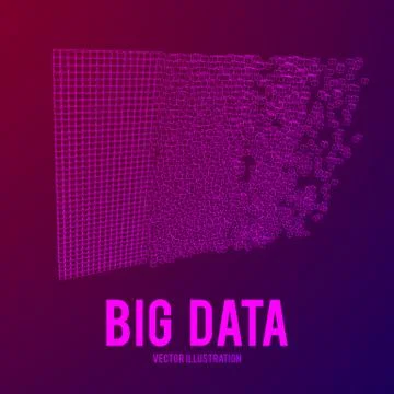 Big data visualization vector concept Stockillustratie