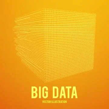 Big data visualization vector concept Stockillustratie