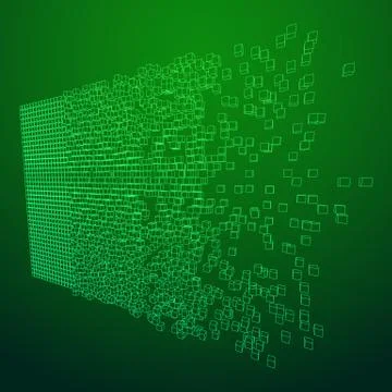 Big data visualization vector concept Illustrazione stock