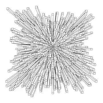 Big data visualization vector concept Stockillustratie