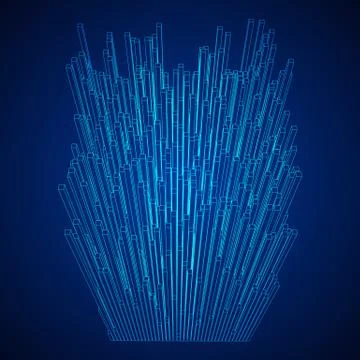 Big data visualization vector concept 스톡 일러스트