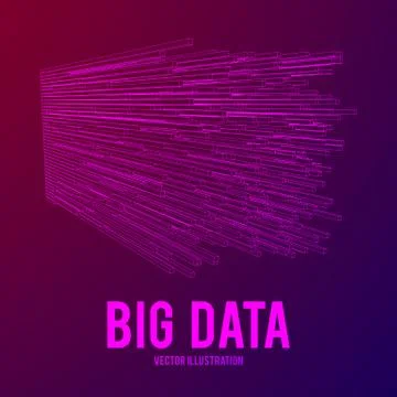 Big data visualization vector concept Stock Illustration