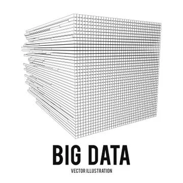 Big data visualization vector concept Illustrazione stock