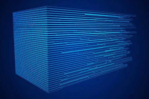 Big data visualization vector concept Stock Illustration