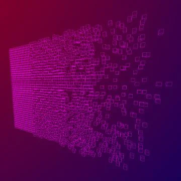 Big data visualization vector concept 스톡 일러스트