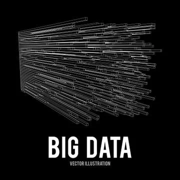 Big data visualization vector concept Stockillustratie