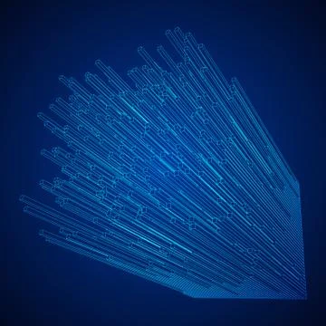 Big data visualization vector concept Stockillustratie