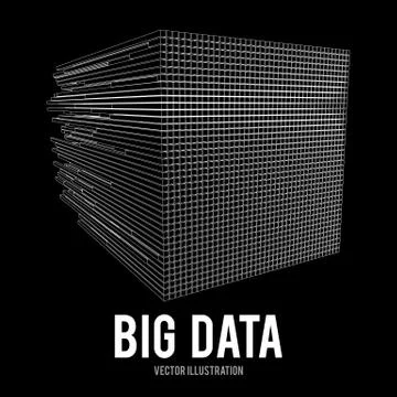 Big data visualization vector concept Illustrazione stock
