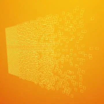 Big data visualization vector concept Illustrazione stock