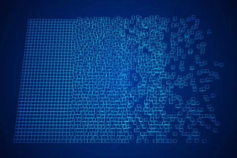 Big data visualization vector concept 스톡 일러스트