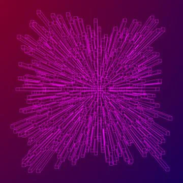 Big data visualization vector concept イラスト素材