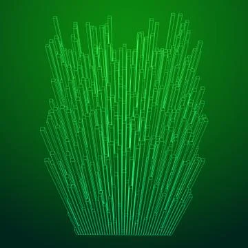 Big data visualization vector concept Stockillustratie