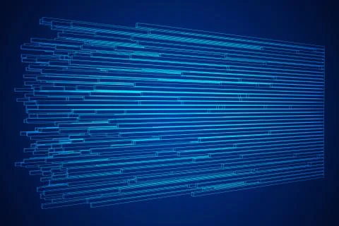 Big data visualization vector concept Stockillustratie