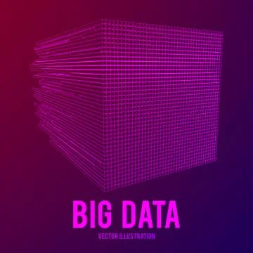 Big data visualization vector concept Illustrazione stock