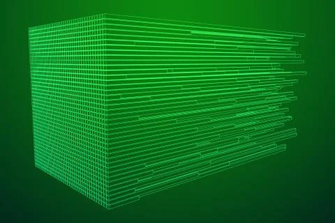 Big data visualization vector concept Stockillustratie