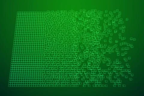 Big data visualization vector concept イラスト素材