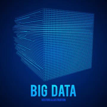 Big data visualization vector concept Stockillustratie