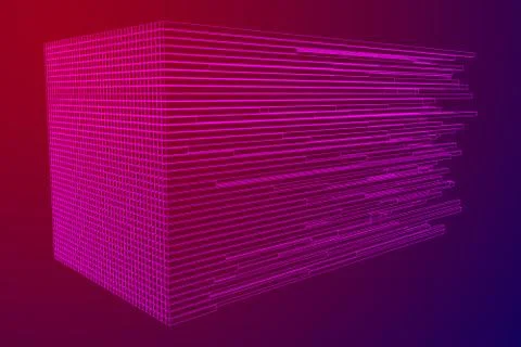 Big data visualization vector concept 스톡 일러스트