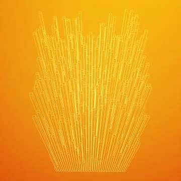 Big data visualization vector concept Illustrazione stock