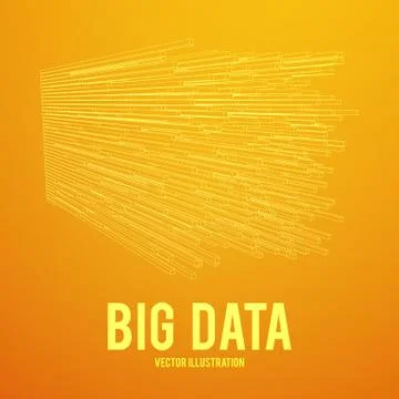 Big data visualization vector concept Illustrazione stock