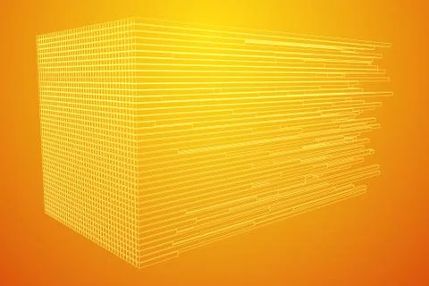 Big data visualization vector concept Stock Illustration