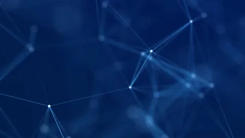 Big data visualizationNetwork connection structure with chaotic points and lines Stock Footage 219317557