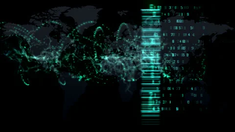 Big data. Volume, variety, velocity. Data-processing. Visualization Stock Footage 146589662