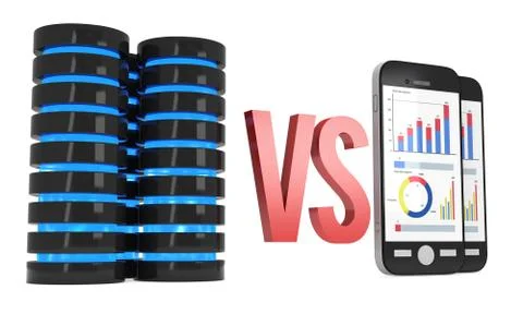 Big Data VS Small Data 库存插图