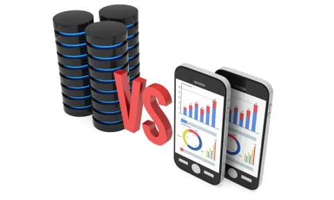 Big Data VS Small Data Illustrazione stock