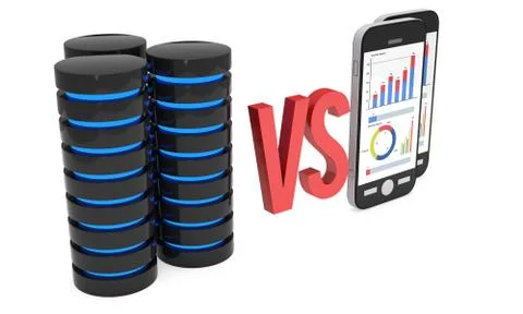 Big Data VS Small Data 库存插图