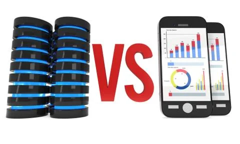 Big Data VS Small Data 库存插图