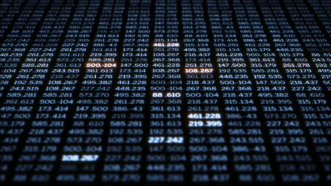 Big Data Wall Stock Footage 141402924