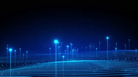 Big Data wave futuristic background Stock Footage 232776256