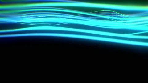 Big data wave of particles. Futuristic neon glowing surface. Video stock 112112971