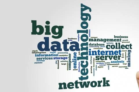 Big data word cloud Stock Photos
