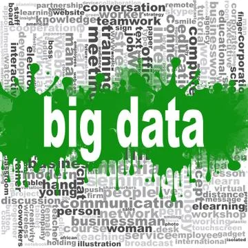 Big data word cloud Foto stock