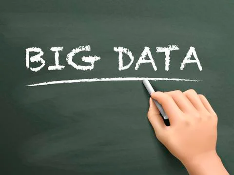 Big data words written by hand Illustrazione stock