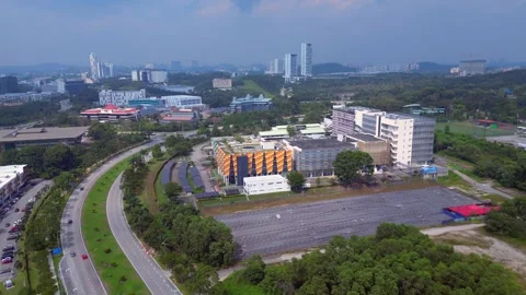 Big Datacenter campus quantum computer for Ai. Great aerial view drone Stock Footage 331493615