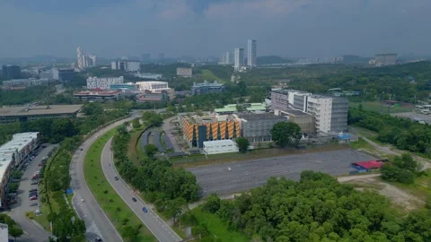 Big Datacenter campus quantum computer for Ai. Brilliant aerial viewdrone Stockbeeldmateriaal 331576803