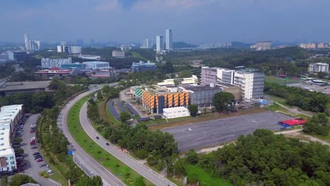 Big Datacenter campus quantum computer for Ai. Perfect aerial view drone Stock Footage 331578449