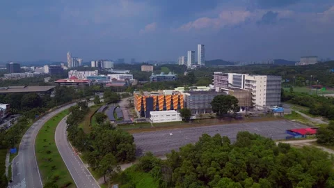 Big Datacenter campus quantum computer for Ai. Dramatic aerial view drone Stock Footage 344602097